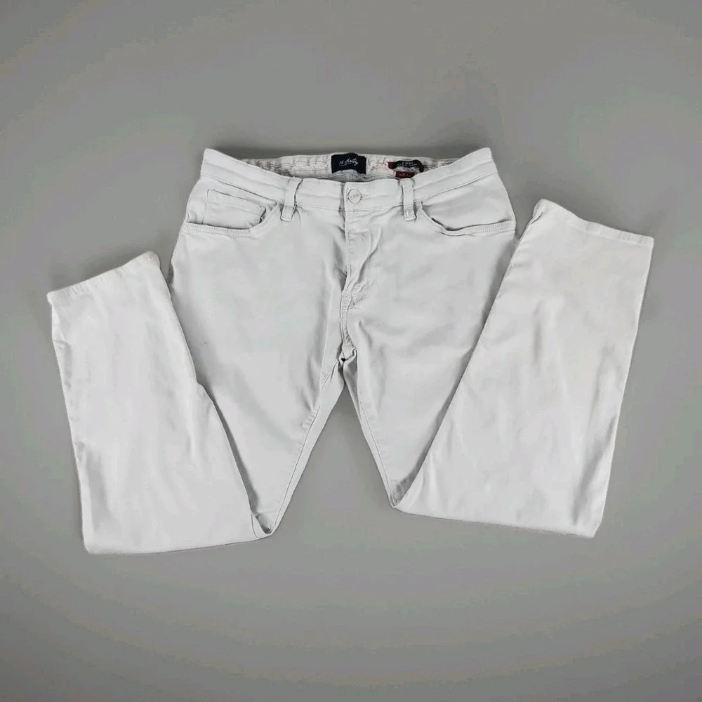 34 Heritage Cool Mid-Rise Tapered Men's 35x29 Soft Stretch Pants Dove Gray Jeans
